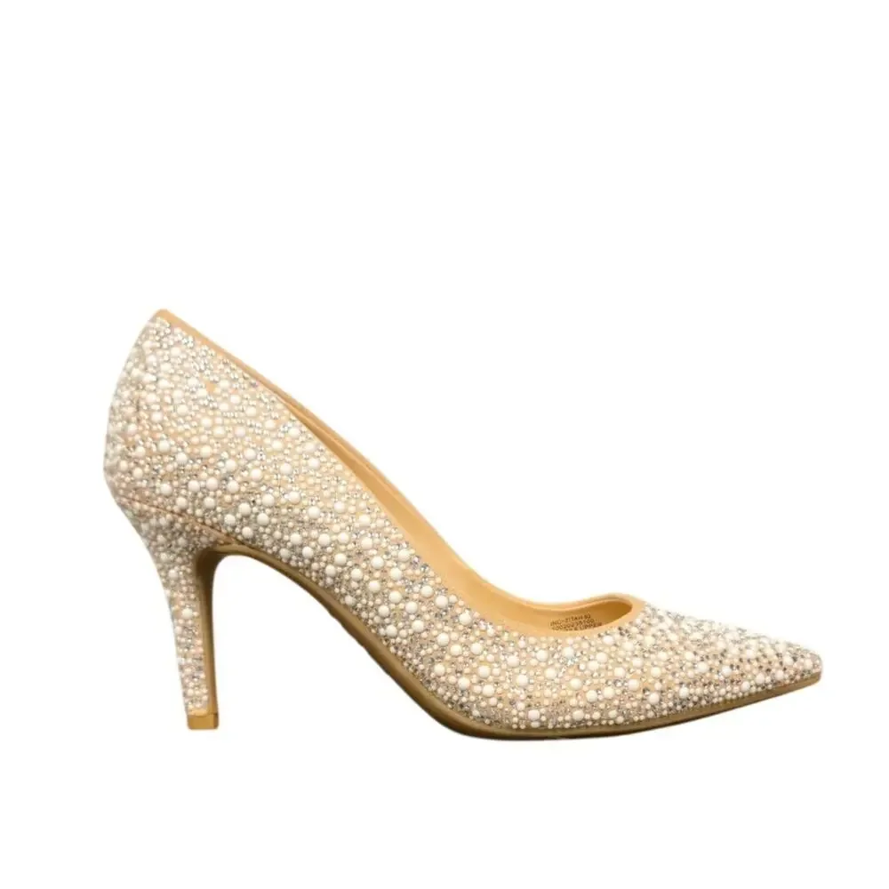 I.N.C. Zitah Pearl and sequin embellished Heels embellished Heels 6 NEW with Box